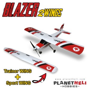 TOP RC Trainer 1280MM Blazer RC Airplane TWO WINGS (PNP)